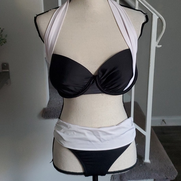 push up halter neck bikini